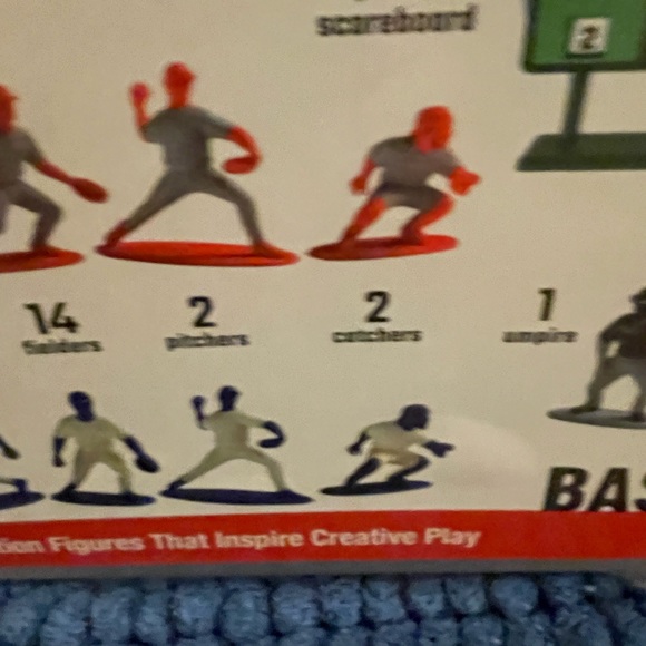 NIB Baseball Guys 27 pc action figure red & blue team scoreboard & field Kaskey - Picture 16 of 16